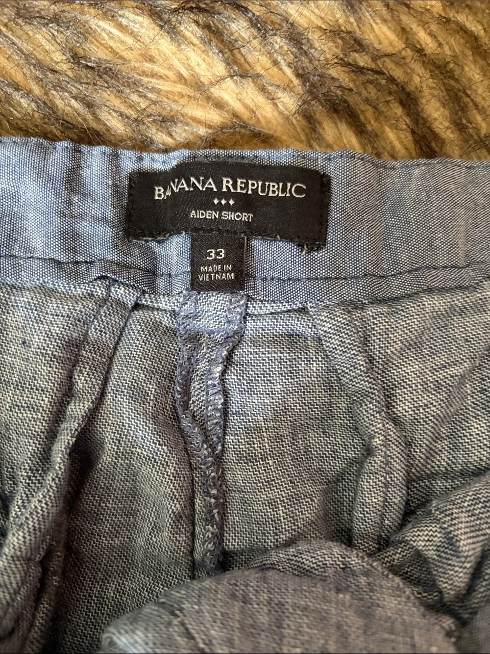 Banana Republic Light Gray Heathered Flat-Front Men's Shorts Size 33
